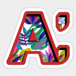 Big letter A. creative for names on A Sticker